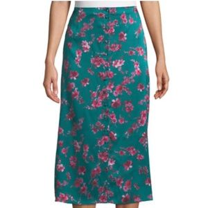 Cami NYC Floral Midi Skirt in Teal and Pink